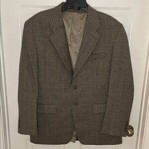 Lauren Ralph Lauren Men's Brown Houndstooth Blazer